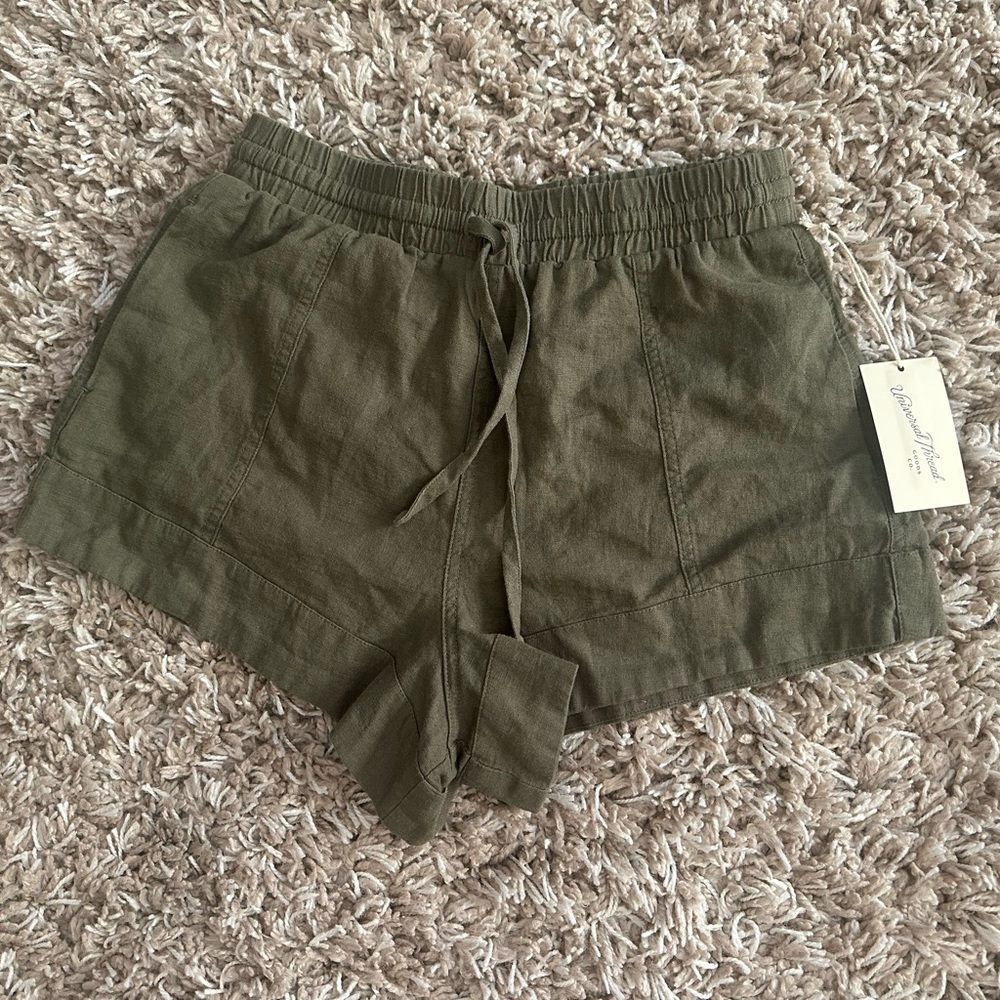NWT universal Threads linen high waist tie shorts